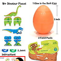 GID Dinos & Egg - Orange Bracio