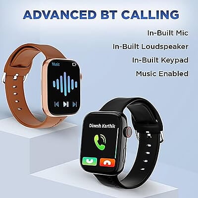 GIZMORE Cloud 1.85(4.69) cm IPS Large Display | AI Voice Assistant | Privacy Lock | Multiple Sport Modes| Bluetooth Calling Smartwatch (Blue)