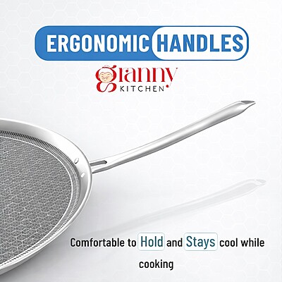 Granny Kitchen Triply Stainless Steel Honeycomb Dosa Tawa,