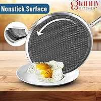 Granny Kitchen Triply Stainless Steel Honeycomb Dosa Tawa,