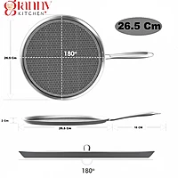 Granny Kitchen Triply Stainless Steel Honeycomb Dosa Tawa,
