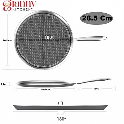 Granny Kitchen Triply Stainless Steel Honeycomb Dosa Tawa,
