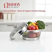 Granny kitchen Stainless Steel Fruit and Vegetable Basket with Lid