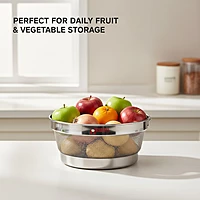 Granny kitchen Stainless Steel Fruit and Vegetable Basket with Lid