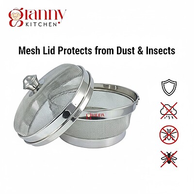 Granny kitchen Stainless Steel Fruit and Vegetable Basket with Lid