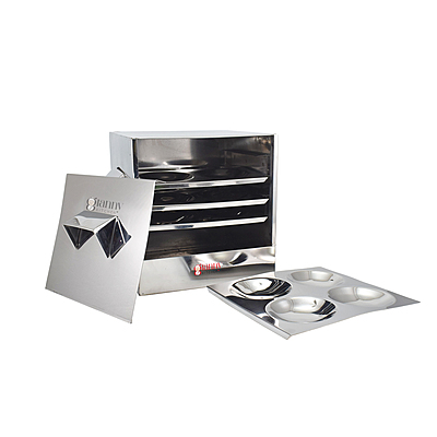 Stainless Steel Idli Cooker/Idli Steamer – Square Box Model | 4 Plate Idli Maker