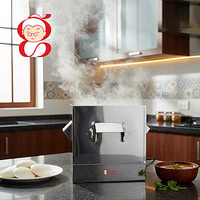 Stainless Steel Idli Cooker/Idli Steamer – Square Box Model | 4 Plate Idli Maker