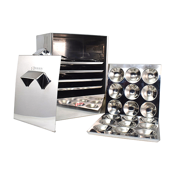 Stainless Steel Cauka/Square/Cubic Idly Cooker 6 Plates