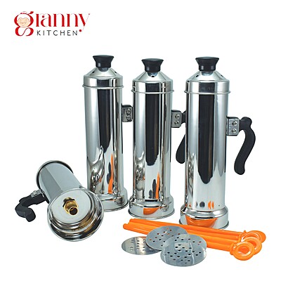 Granny Kitchen Stainless Steel 4-in-1 Puttu Maker with Steamer Pot | Induction & Gas Stove Compatible
