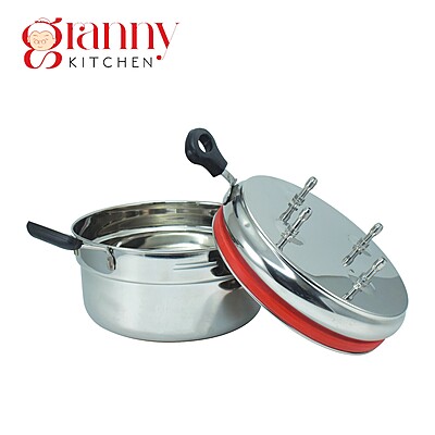 Granny Kitchen Stainless Steel 4-in-1 Puttu Maker with Steamer Pot | Induction & Gas Stove Compatible