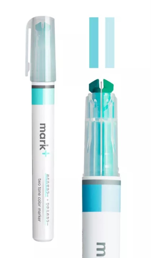 Kokuyo Highlighter Pen 2 Tone Mark Tus Green