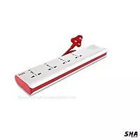 GM Modular E-Book 4+4 Spike, Individual Switch, Indicator, Safety Shutter, International Sockets & Surge Protector, GM 3061 - Sha360