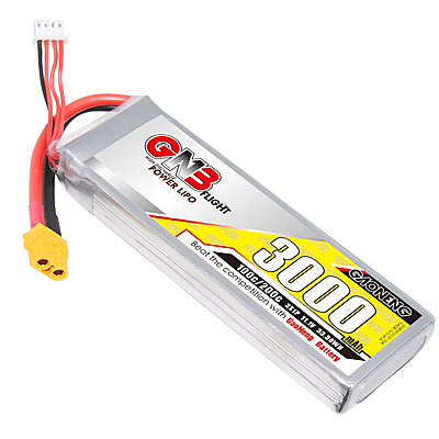 GNB 3000mAh 3S 11.1V 100C High-Burst LiPo Battery Front View