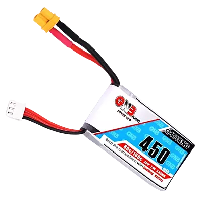 GNB 450mAh 2S1P 7.4V 80C Square Type Lipo Battery GNB 450mAh 2S1P 7.4V 80C Square Type Lipo Battery