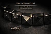 Golden Obsidian Pyramid Bracelet