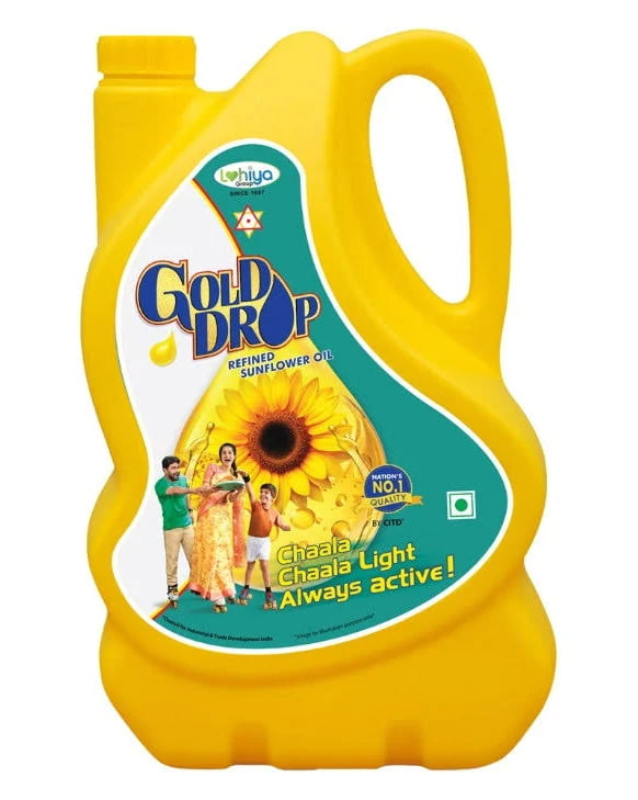 GOLD DROP REFINED SUNFLOWER OIL 5L
