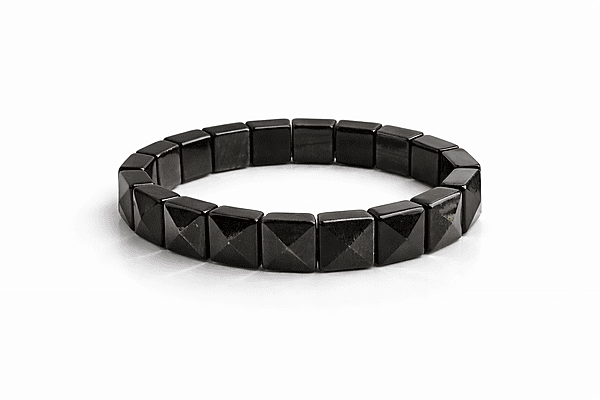 Golden Obsidian Pyramid Bracelet