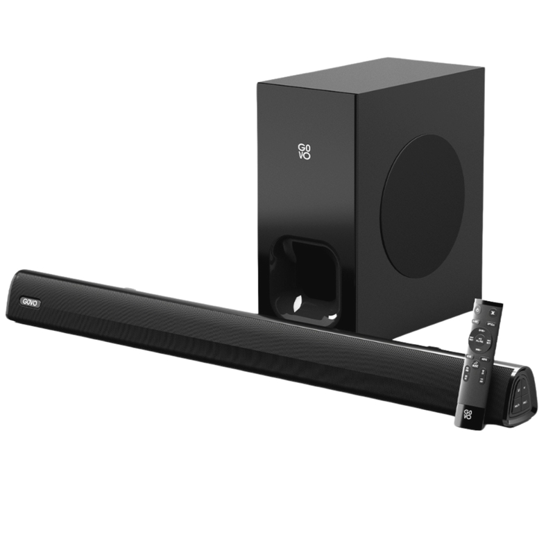 GOVO GOSURROUND 850 |6.25'' WIRED SUBWOOFER | 200 W RMS | BLUETOOTH V5.3 SOUNDBAR | 2.1 CHANNEL | BLACK GOVO GOSURROUND 850 |6.25'' WIRED SUBWOOFER | 200 W RMS | BLUETOOTH V5.3 SOUNDBAR | 2.1 CHANNEL | BLACK