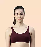 Enamor Low Impact Women's Cotton Everyday Sports Bra - All Day Comfort, Non Padded, Wirefree, High Coverage - SB06