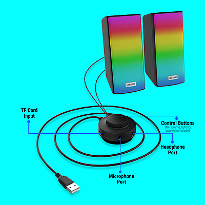 SPEAKER ANT ESPORTS 2.0 GS510 RGB