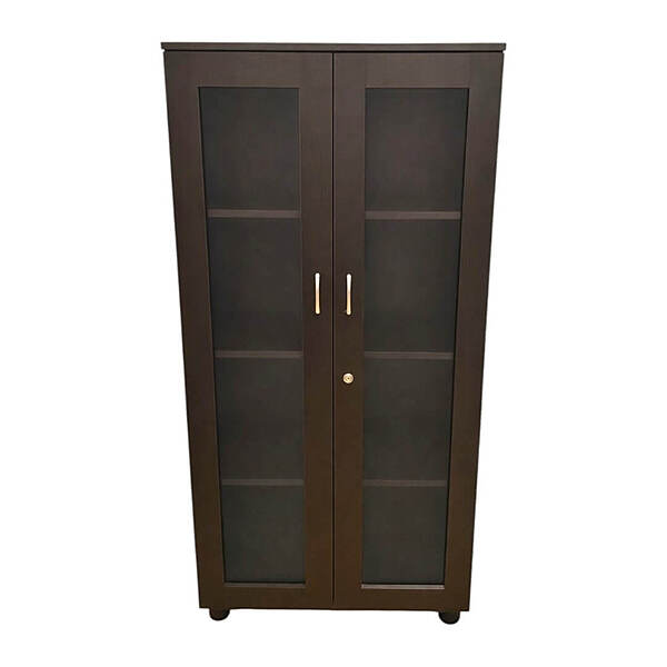 GURU BS-02 Two Door Book Shelf|60X30X15|Choco Maple||MP Cabinet