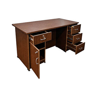 GURU OT-11 EXT Office Table|60X30X30|Choco Maple||Office/Executive Table