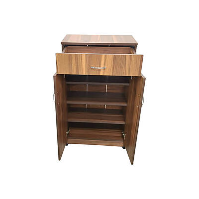 GURU SR-07 4 Steps Two Door Shoe Rack|42HX24WX12D|Teak||MP Cabinet
