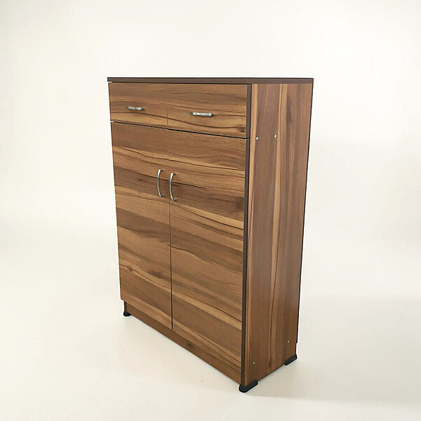 GURU SR-08 4 Steps Two Door Shoe Rack|42HX30WX12D|Teak||MP Cabinet