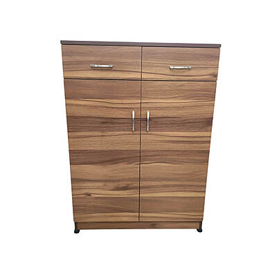 GURU SR-08 4 Steps Two Door Shoe Rack|42HX30WX12D|Teak||MP Cabinet