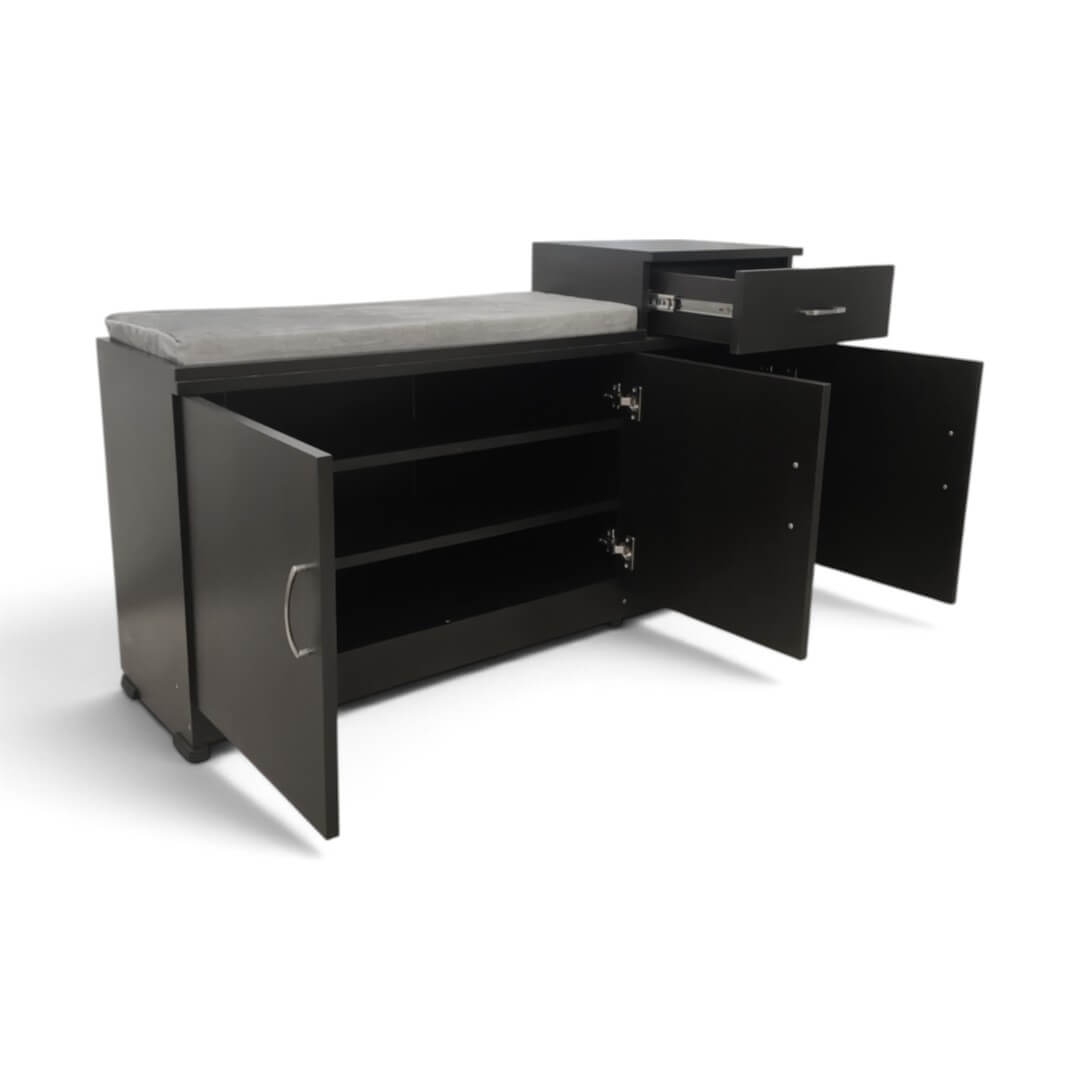 GURU SR-10 3 Steps with Top Cushion Two Door Shoe Rack|24HX48WX12D|Wenge||MP Cabinet