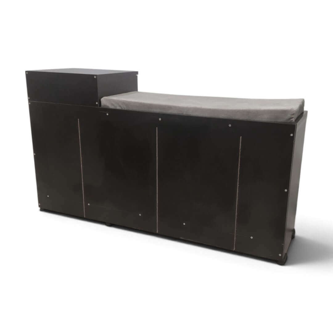 GURU SR-10 3 Steps with Top Cushion Two Door Shoe Rack|24HX48WX12D|Wenge||MP Cabinet