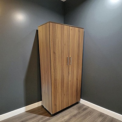 GURU SWR-02 CP Two Door Wardrobe|75X36X18|Teak||Wardrobe