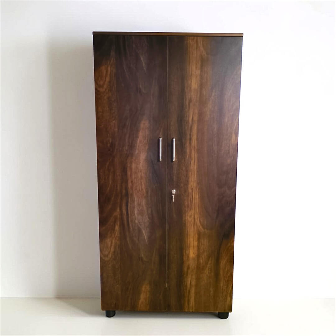 GURU SWR-04 DD Two Door Wardrobe|75X36X18|Walnut||Wardrobe