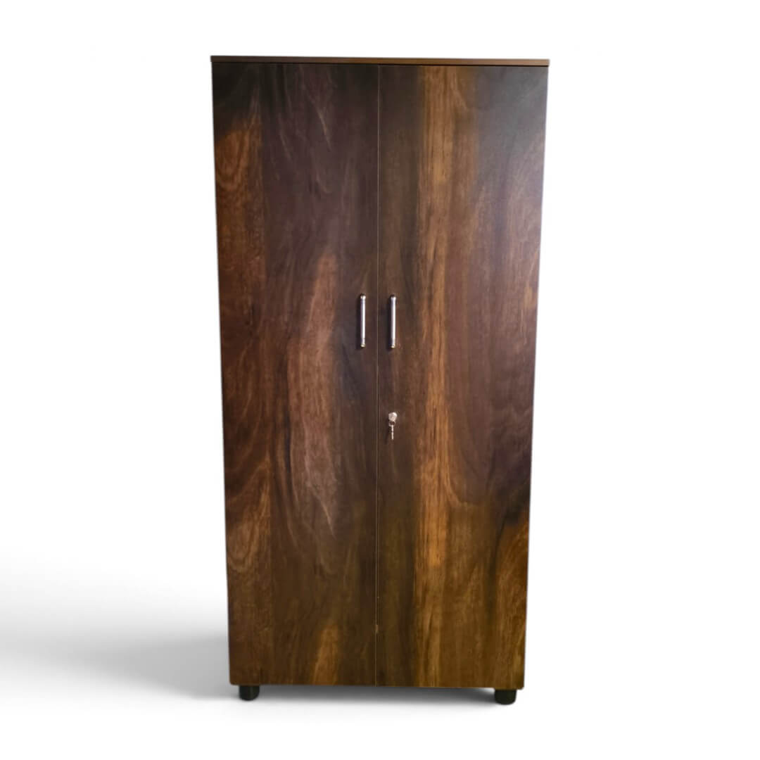 GURU SWR-04 DD Two Door Wardrobe|75X36X18|Walnut||Wardrobe