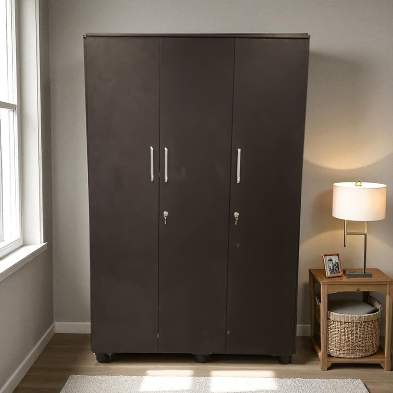 GURU SWR-05 CP Three Door Wardrobe|75X48X18|Teak||Wardrobe