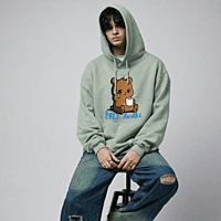 Unisex Sage Green BRLY. Awake Graphic Printed Hoodie