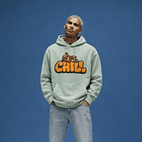 Unisex Sage Green Chill Graphic Printed Hoodie