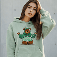 Unisex Sage Green Inner Peace Graphic Printed Hoodie