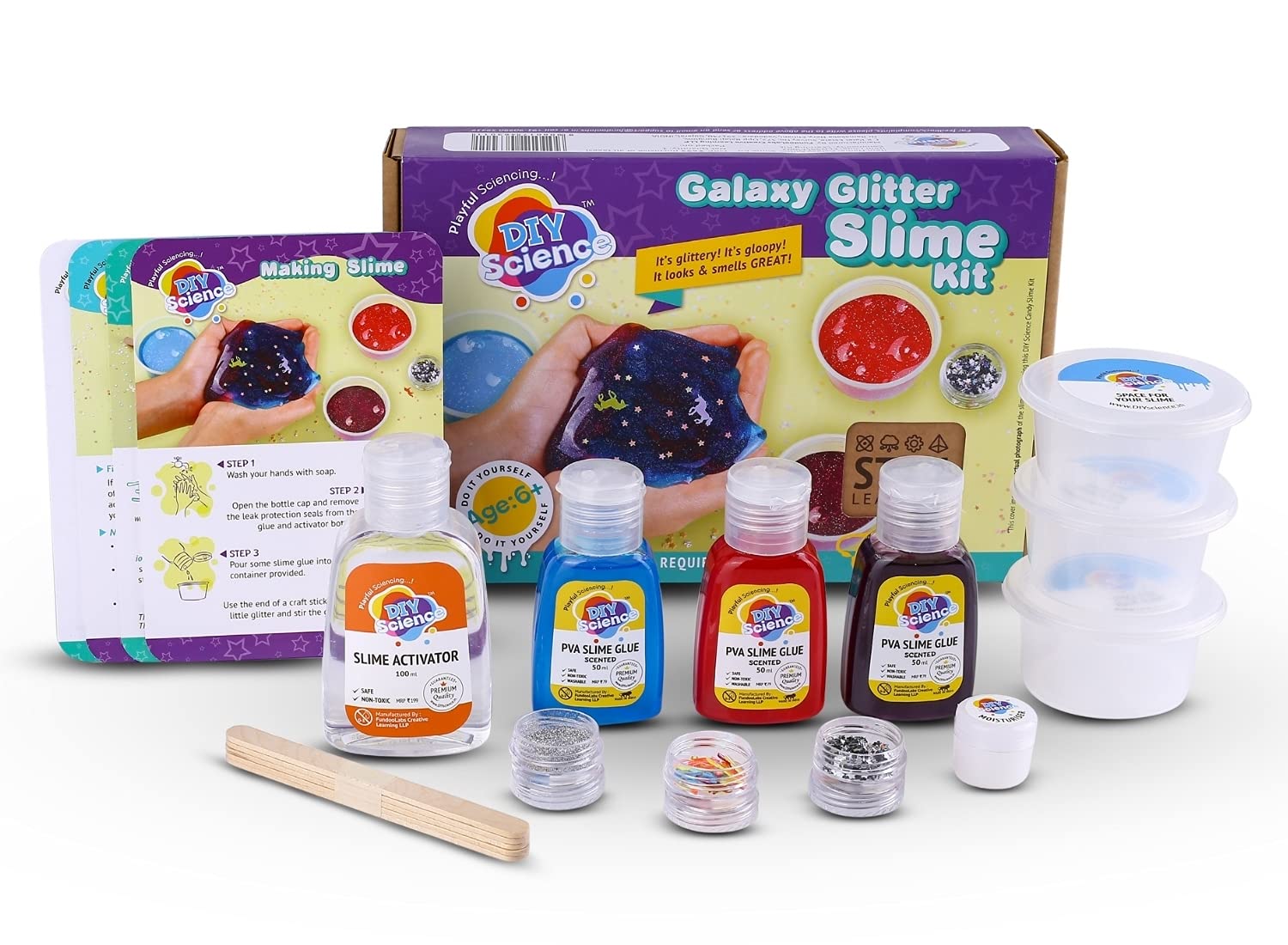 Galaxy glitter slime
