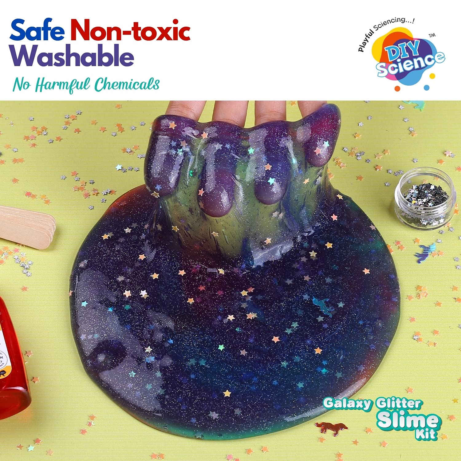 Galaxy glitter slime