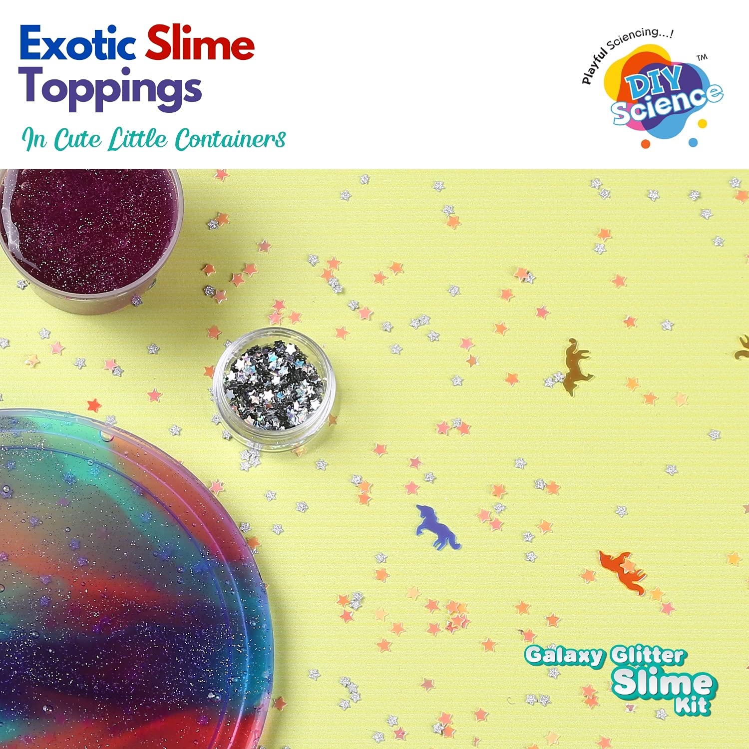 Galaxy glitter slime