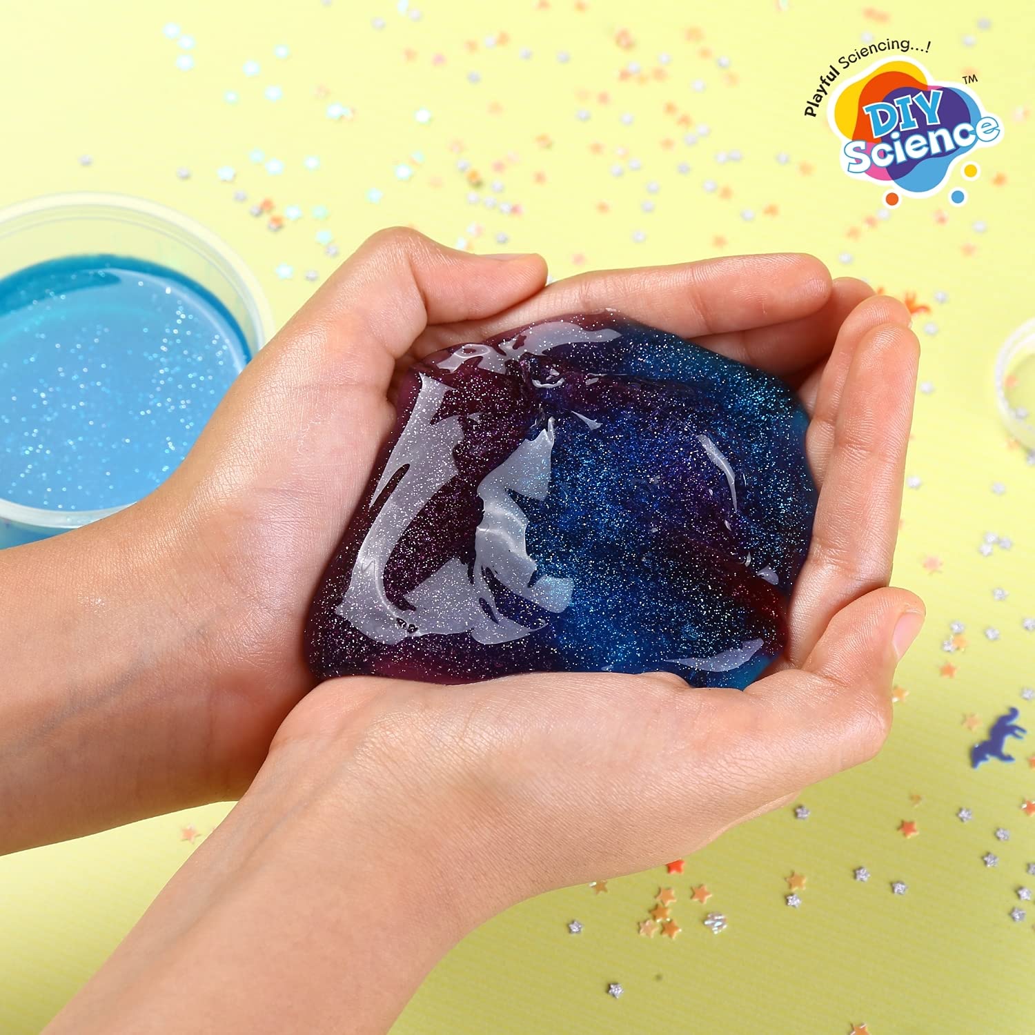Galaxy glitter slime