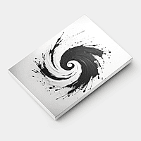 Luxury Black White Abstract Moon Flower Wall Art – Modern Minimalist Décor