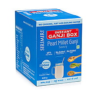 SIRIMIRI GANJI BOX Instant Pearl Millet Ganji packaging and prepared porridge bowl