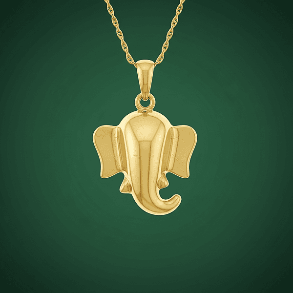 Ganesha Minimal Silhouette Pendant