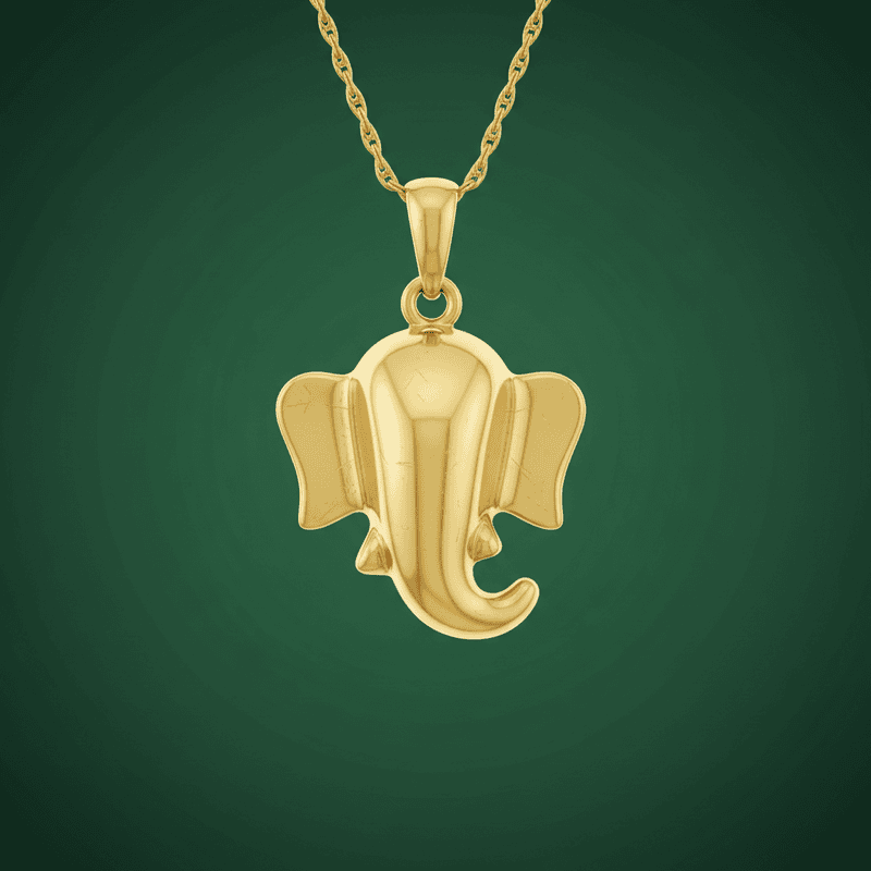 Ganesha Minimal Silhouette Pendant