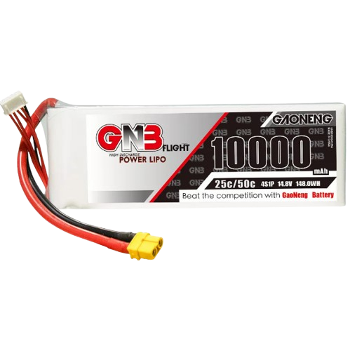 GNB 10000mAh 4S1P 14.8V 25C Lipo Battery GNB-BATT-31 - High Discharge Drone Power Pack India