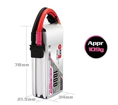 GNB 1000mAh 3S1P 11.1V 120C Lipo Battery