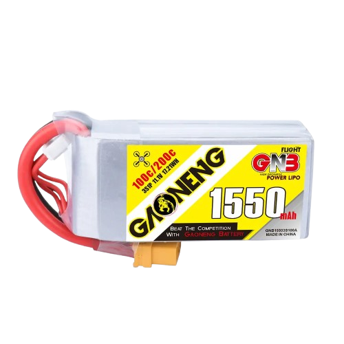 GNB 1550mAh 3S1P 11.1V 100C Lipo Battery