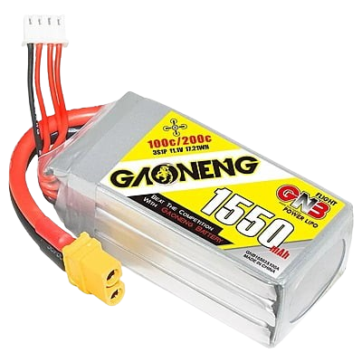 GNB 1550mAh 3S1P 11.1V 100C Lipo Battery